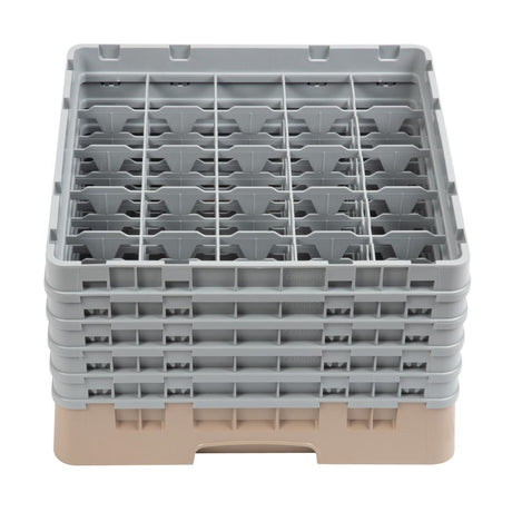 Cambro Camrack Beige 25 Compartments Max Glass Height 257mm - DW556  Cambro   