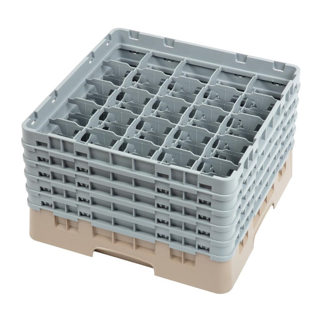 Cambro Camrack Beige 25 Compartments Max Glass Height 257mm - DW556  Cambro   