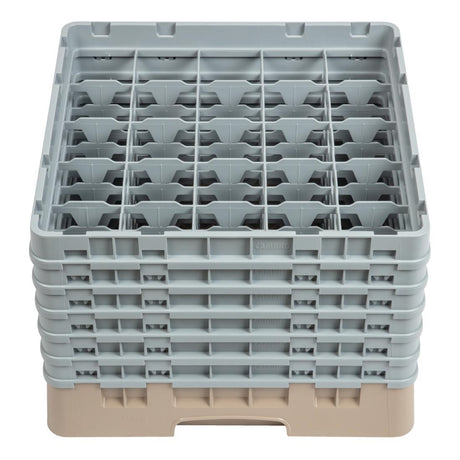 Cambro Camrack Beige 25 Compartments Max Glass Height 298mm - DW557  Cambro   