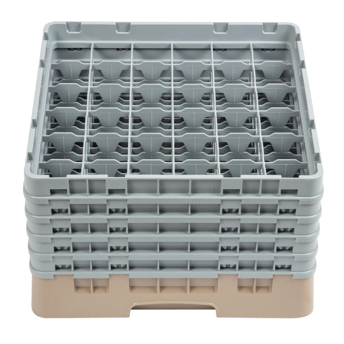 Cambro Camrack Beige 36 Compartments Max Glass Height 257mm - DW559  Cambro   