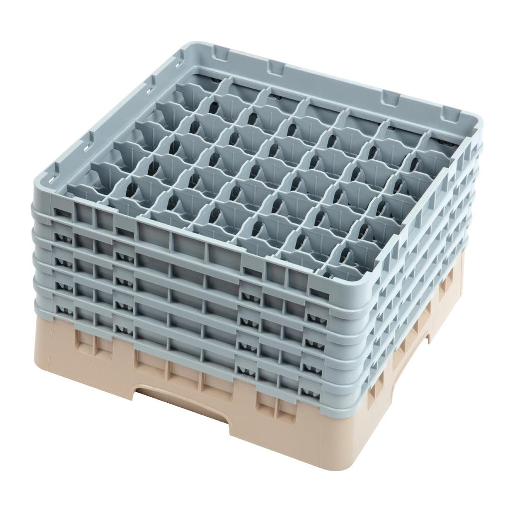 Cambro Camrack Beige 49 Compartments Max Glass Height 257mm - DW562  Cambro   