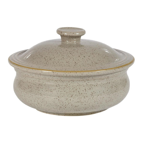 Churchill Stonecast Lidded Stew Pots Peppercorn Grey 430ml (Pack of 6) - DW606 Plates Churchill