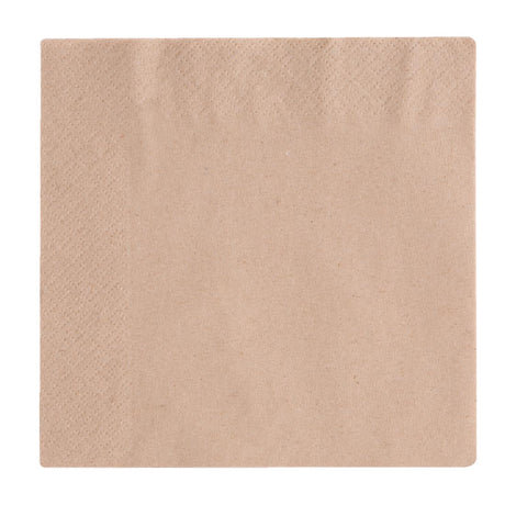 Vegware Recycled Lunch Napkin Kraft 33x33cm 2ply 1/4 Fold (Pack of 2000) - DW621  Vegware   