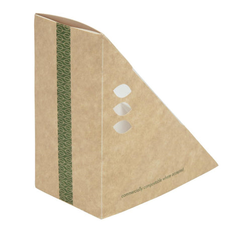Vegware Compostable Kraft Sandwich Wedges 65mm (Pack of 500) - DW624  Vegware   