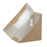 Vegware Compostable Kraft Sandwich Wedges 65mm (Pack of 500) - DW624  Vegware   