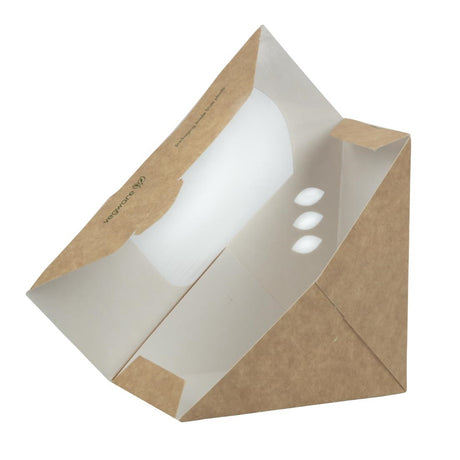 Vegware Compostable Kraft Sandwich Wedges 65mm (Pack of 500) - DW624  Vegware   