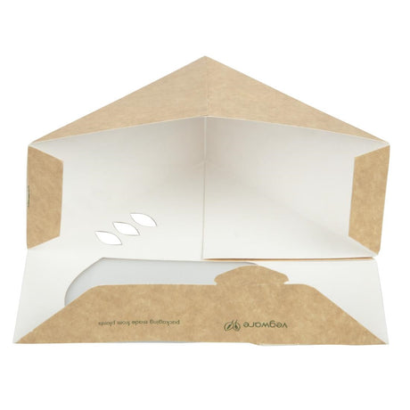 Vegware Compostable Kraft Sandwich Wedges 65mm (Pack of 500) - DW624  Vegware   