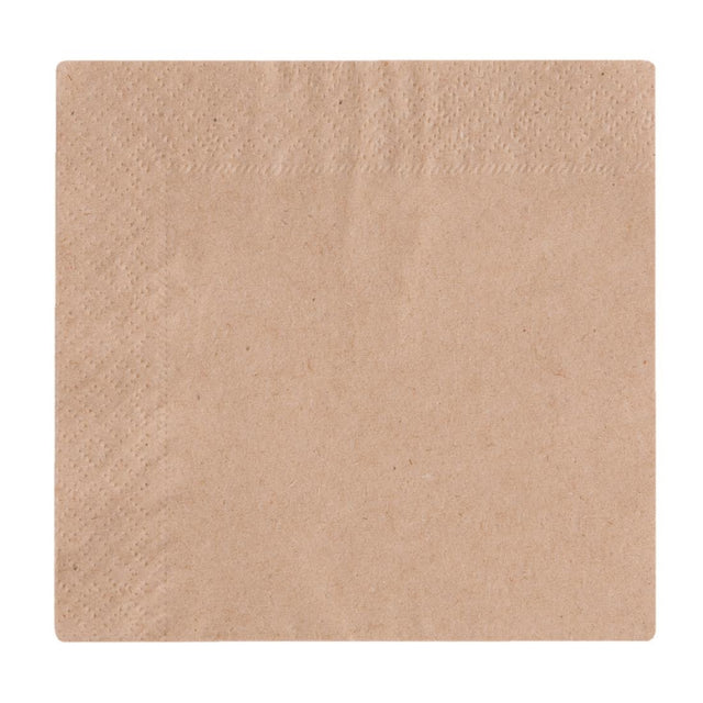 Vegware Recycled Cocktail Napkin Kraft 24x24cm 2ply 1/4 Fold (Pack of 4000) - DW629  Vegware   