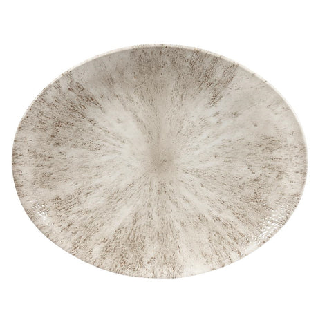Churchill Studio Prints Stone Coupe Oval Plates Agate Grey 317mm (Pack of 12) - DW796 Plates Churchill