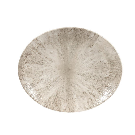 Churchill Studio Prints Stone Coupe Oval Plates Agate Grey 270mm (Pack of 12) - DW797 Plates Churchill