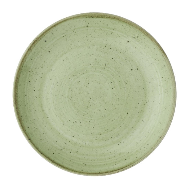 Churchill Stonecast Sage Green Coupe Plate 165mm (Pack of 12) - DX008 Plates Churchill