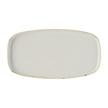 Churchill Stonecast Barley White Chefs' Walled Oblong Plate 350mm (Pack of 6) - DX021 Plates Churchill