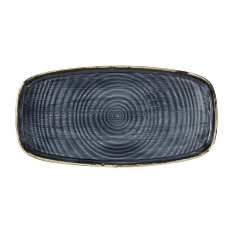 Churchill Stonecast Blueberry Chefs' Walled Oblong Plate 300mm (Pack of 6) - DX026 Plates Churchill