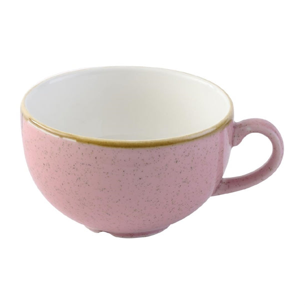 Churchill Stonecast Petal Pink Cappuccino Cup 340ml (Pack of 12) - DX028 Cups and Mugs Churchill