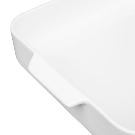 Olympia Whiteware Square Eared Roaster 260x225x50mm (Pack of 2) - DX386  Olympia   