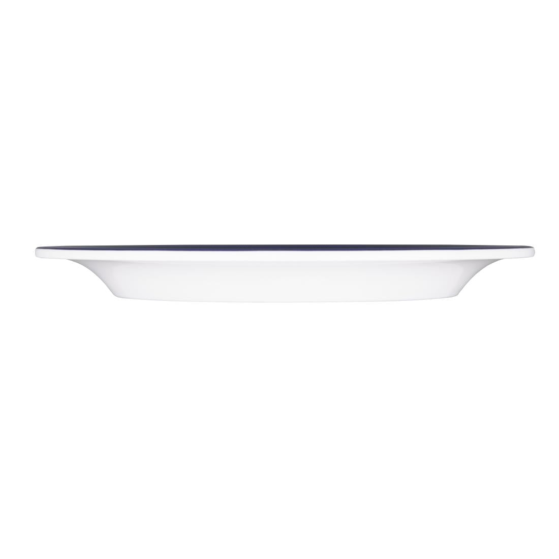 Olympia Kristallon Gala Melamine Blue Rim Plates 268mm (Pack of 6) - DX437 Plates Olympia