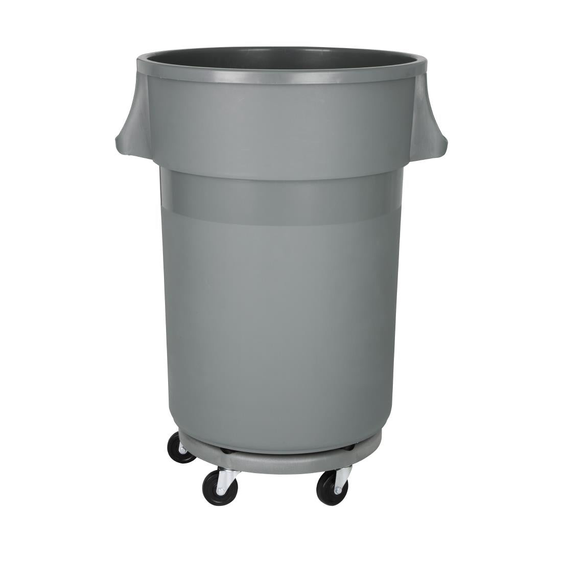 Jantex Heavy-Duty Round Bin Grey 160Ltr - DX498  Jantex   