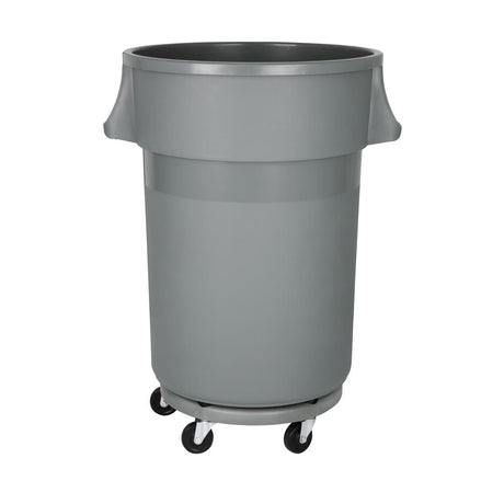 Jantex Heavy-Duty Round Bin Grey 160Ltr - DX498  Jantex   