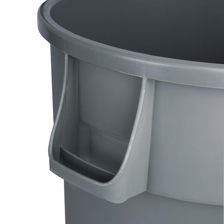 Jantex Heavy-Duty Round Bin Grey 160Ltr - DX498  Jantex   