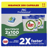 Fairy Professional Original All-In-One Dishwasher Tablets Lemon (Pack of 2 x 100) - DX543  P&G Professional   