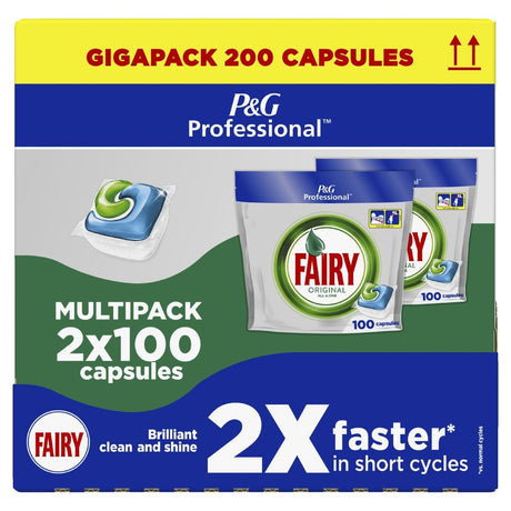 Fairy Professional Original All-In-One Dishwasher Tablets Lemon (Pack of 2 x 100) - DX543  P&G Professional   