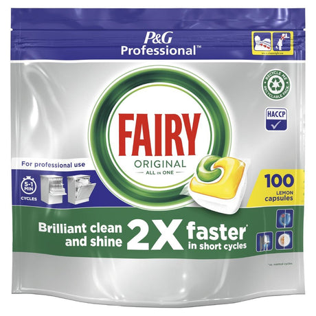 Fairy Professional Original All-In-One Dishwasher Tablets Lemon (Pack of 2 x 100) - DX543  P&G Professional   