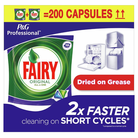 Fairy Professional Original All-In-One Dishwasher Tablets (Pack of 2 x 100) - DX546  P&G Professional   