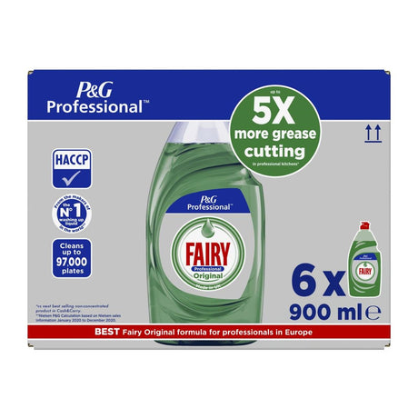 Fairy Professional Concentrated Washing Up Liquid Original 900ml (Pack of 6) - DX556  P&G Professional   