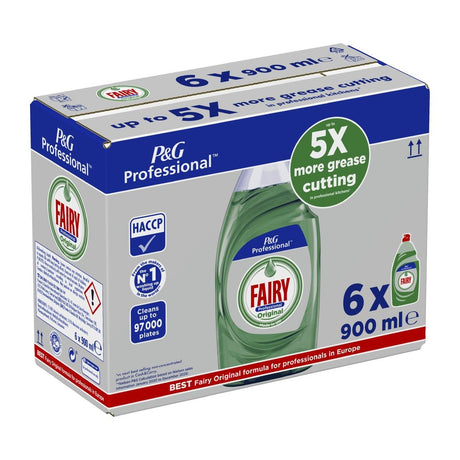 Fairy Professional Concentrated Washing Up Liquid Original 900ml (Pack of 6) - DX556  P&G Professional   