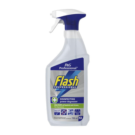 Flash Professional Disinfecting Power Degreaser Cleaning Spray 750ml (Pack of 6) - DX565  P&G Professional   