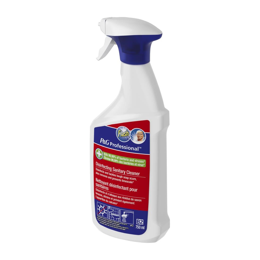 Flash Professional Disinfecting Sanitary Cleaner 750ml (Pack of 10) - DX569  P&G Professional   