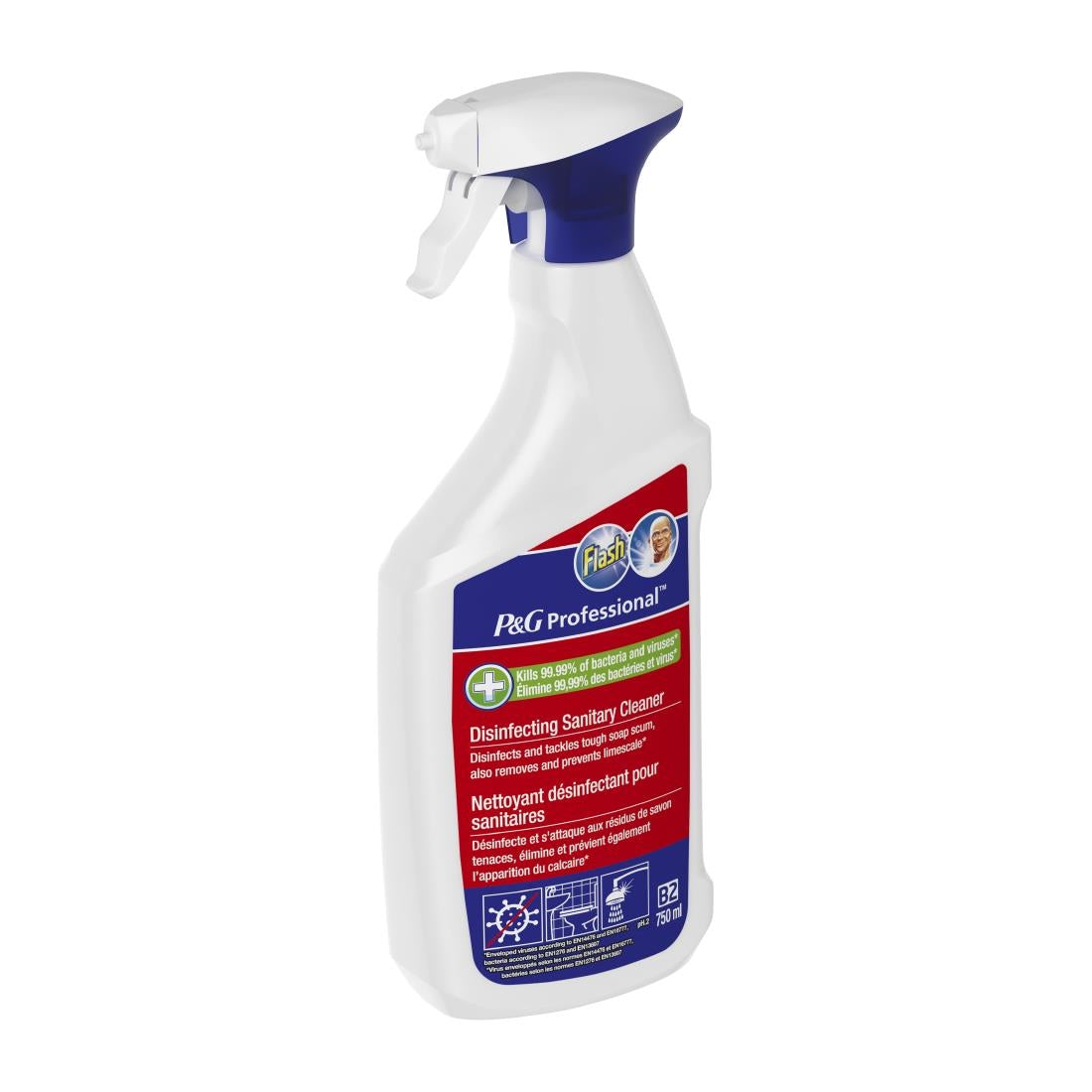 Flash Professional Disinfecting Sanitary Cleaner 750ml (Pack of 10) - DX569  P&G Professional   