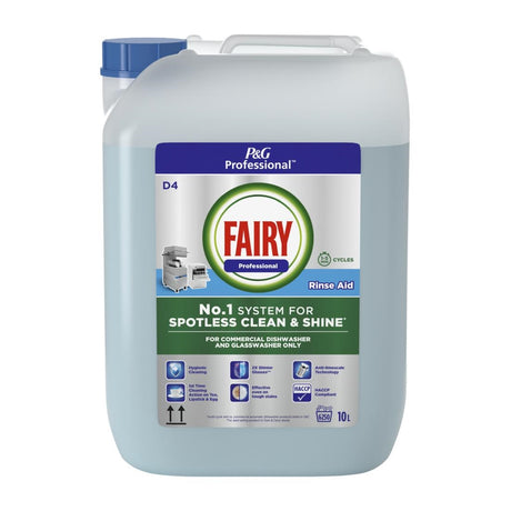Fairy Professional Commercial Automatic Dishwasher Rinse Aid 10Ltr - DX571  P&G Professional   