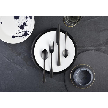 Amefa Dessert Spoon Black (Pack of 12) - DX636 Spoons Amefa