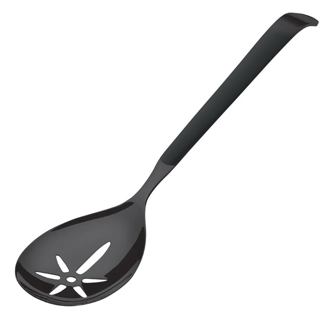 Amefa Buffet Slotted Serving Spoon Black (Pack of 6) - DX666 Spoons Amefa
