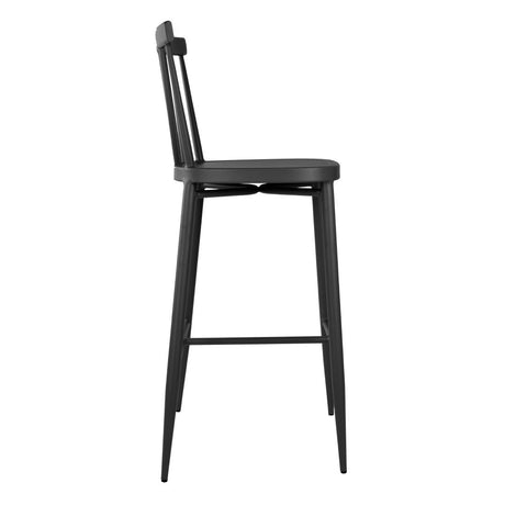 Bolero Windsor Aluminium Black High Stools (Pack of 2) - DX688 All Stools Bolero   