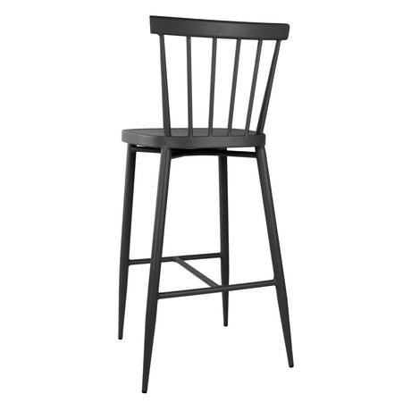 Bolero Windsor Aluminium Black High Stools (Pack of 2) - DX688 All Stools Bolero   