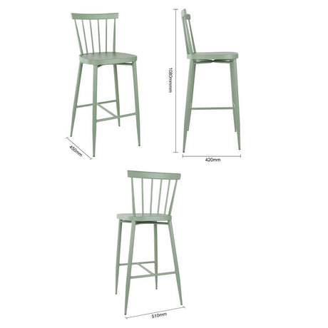 Bolero Windsor Aluminium Green High Stools (Pack of 2) - DX689 All Stools Bolero   