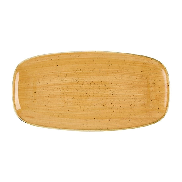 Churchill Stonecast Tangerine Chefs' Oblong Plate No. 3 (298 x 153mm) (Pack of 12) - DX782 Plates Churchill Super Vitrified