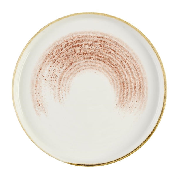 Churchill Studio Prints Homespun Accents Coral Walled Plate 210mm (Pack of 6) - DX801 Plates Churchill Super Vitrified