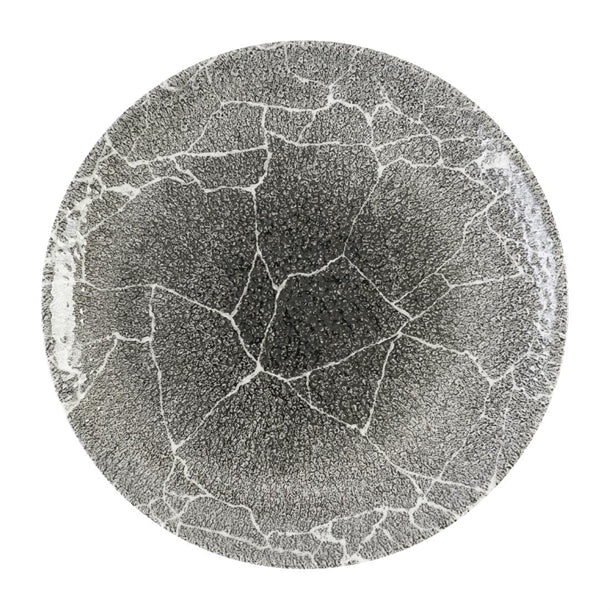 Churchill Studio Prints Kintsugi Quartz Black Coupe Plate 288mm (Pack of 12) - DX804 Plates Churchill Super Vitrified