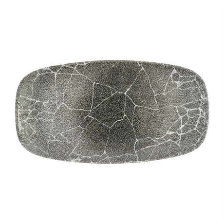 Churchill Studio Prints Kintsugi Quartz Black Chefs' Oblong Plate No. 4 (355 x 189mm) (Pack of 6) - DX814 Plates Churchill Super Vitrified