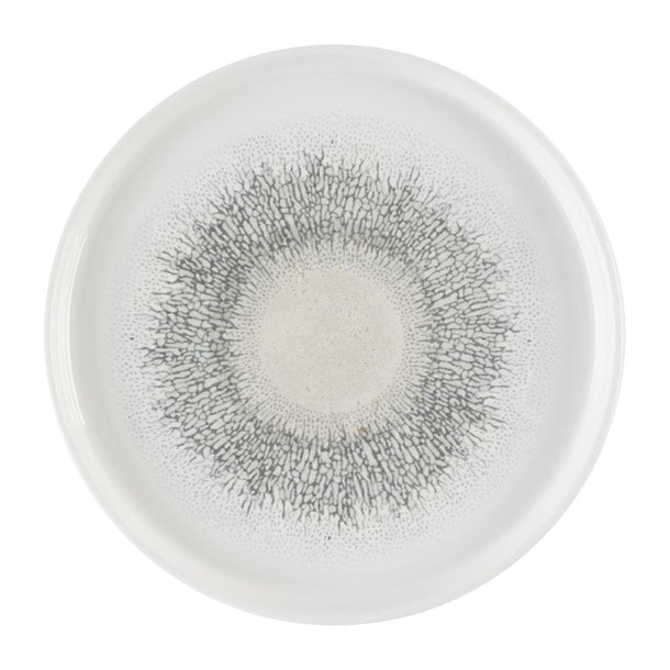 Churchill Studio Prints Fusion Agate Grey Chefs' Walled Plate 210mm (Pack of 6) - DX831 Plates Churchill Super Vitrified