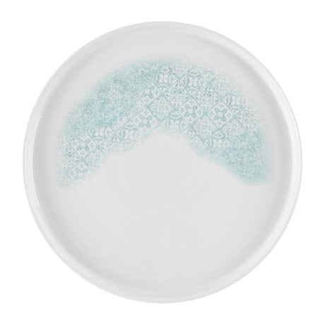 Churchill Vintage Prints Med Tiles Aquamarine Chefs' Walled Plate 260mm (Pack of 6) - DX834 Plates Churchill Super Vitrified