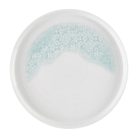 Churchill Vintage Prints Med Tiles Aquamarine Chefs' Walled Plate 210mm (Pack of 6) - DX835 Plates Churchill Super Vitrified