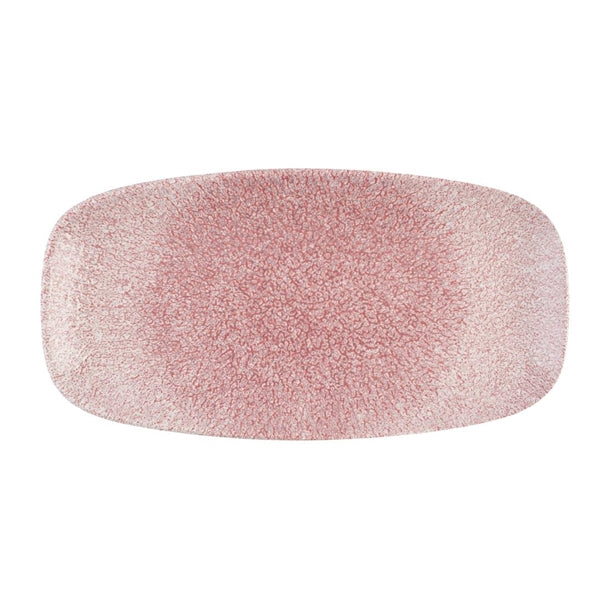 Churchill Studio Prints Raku Rose Quartz Pink Chefs' Oblong Plate No. 3 (153 x 298mm) (Pack of 12) - DX843 Plates Churchill Super Vitrified