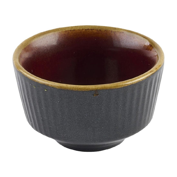 Churchill Nourish Tokyo Black Kochi Dip Pot 48 x 80mm (Pack of 12) - DX854 Churchill Super Vitrified Churchill Super Vitrified   