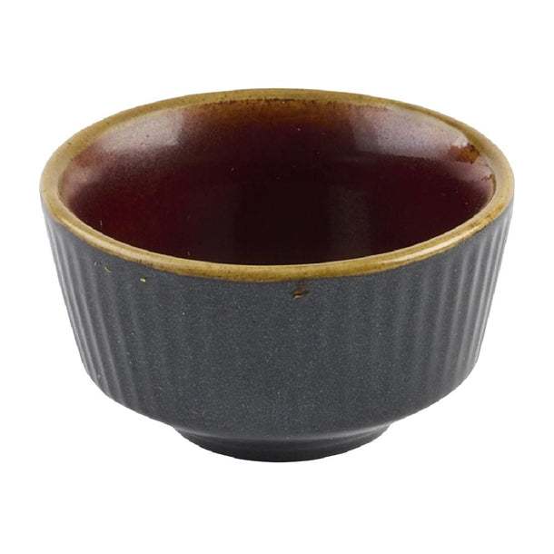 Churchill Nourish Tokyo Black Kochi Dip Pot 40 x 69mm (Pack of 12) - DX855 Churchill Super Vitrified Churchill Super Vitrified   