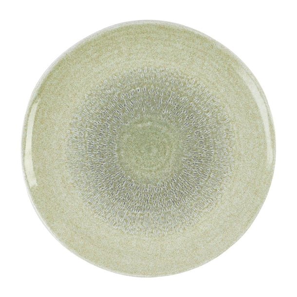 Dudson Harvest Grain Speckled Green Organic Coupe Plate 295mm (Pack of 12) - DX861 Plates Churchill