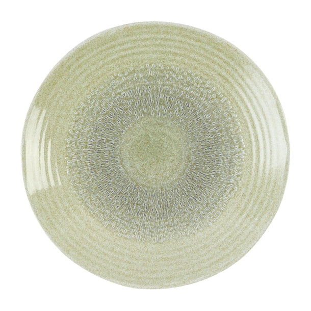 Dudson Harvest Grain Speckled Green Organic Coupe Plate 275mm (Pack of 12) - DX862 Plates Churchill